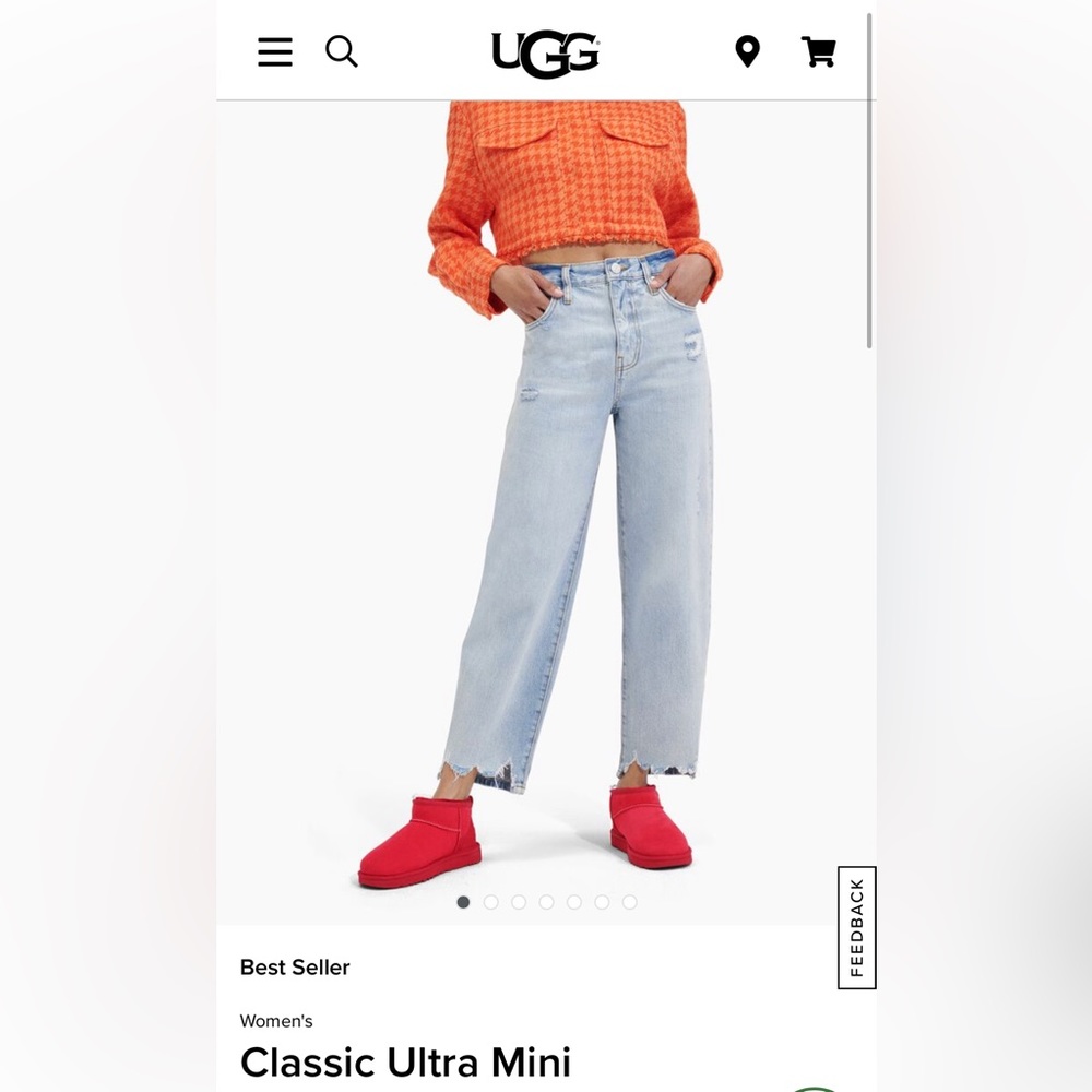 Ugg Ultra Mini Ribbon Red 🎀
